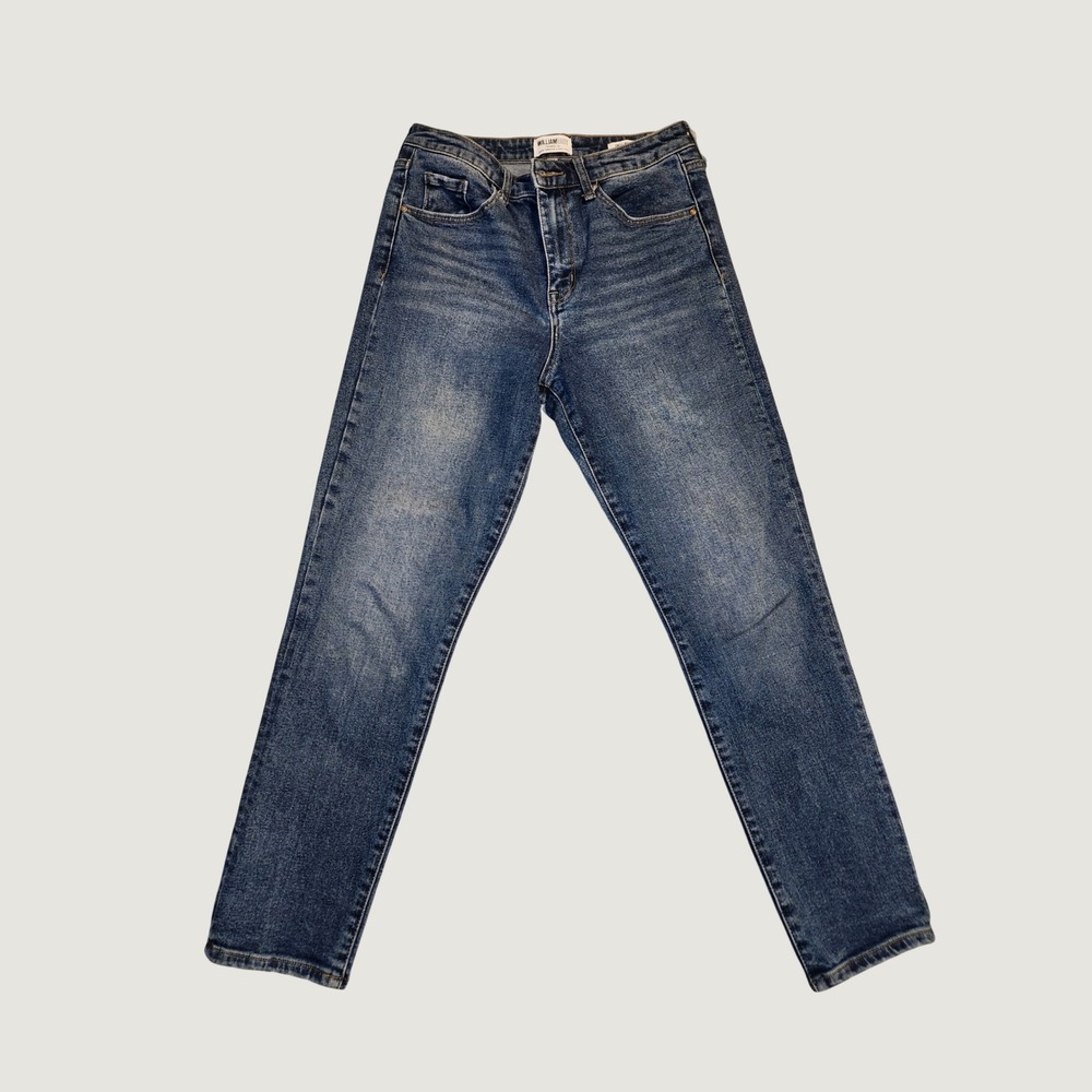 William Rast Sweet Mama High Rise Straight Leg Jeans Blue Womens Size 28